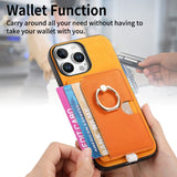 Magnetic Wallet Ring Kickstand Case for iphone