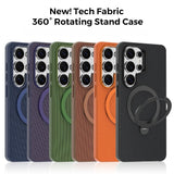 Tech Fabric Magnetic Hidden Rotatable Kickstand Case for Samsung