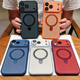 Honeycomb Magnetic Cooling Kickstand Case for iphone
