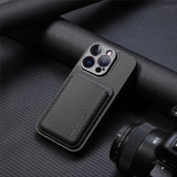 Fiber‑Textured Magnetic Card Holder Case for iphone