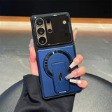 Luxury Invisible Kickstand Magnetic Case for Samsung