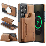 Magnetic Leather Wallet Case for Samsung