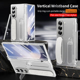 All‑in‑One Shell‑Film Case, Wristband Stand Hinge Pen Slot & Pen for Samsung Z Fold