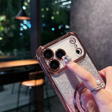 Electroplated Mirror Glitter Kickstand Case for iphone