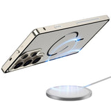 Metal Border Frosted PC Backplate Magnetic Case for Samsung