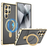 Metal Magnetic Bracket Case‑Film Full‑Cover Case for Samsung