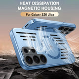 Hollow Back Plating Heat Dissipation Magnetic Case for Samsung
