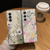 Fashion Painted Flower Case for Samsung Z Fold