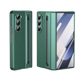 Leather Shell‑Film Integrated Case with S Pen & Pen Slot for Samsung Z Fold