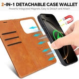 2 in 1 Magnetic Wallet Leather Case for iphone