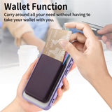 Transparent Electroplated Magnetic Detachable Card Holder Case for iphone