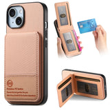 Fabric Texture Leather Wallet Stand Case for iphone