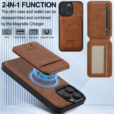 Detachable Magnetic 2-in-1 Leather Card Holder Case for iphone