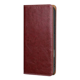 Genuine Leather Magnetic Flip Full Cover Case for iphone