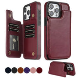 Wallet Layer Magnetic Flip Leather Case for iphone