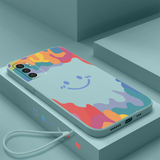 magnetic graffiti smiley face silicone case for Samsung