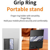 All‑in‑One Shell‑Film Case, Wristband Stand Hinge Pen Slot & Pen for Samsung Z Fold