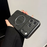 Wood Grain Magnetic Shockproof Case for iphone