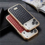 Magnetic Electroplated Snake Skin Pattern Case for iphone