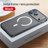 Full‑Coverage Snap Magnetic Alloy Frame Case for iphone