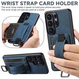 Leather Card Holder Stand Case for Samsung